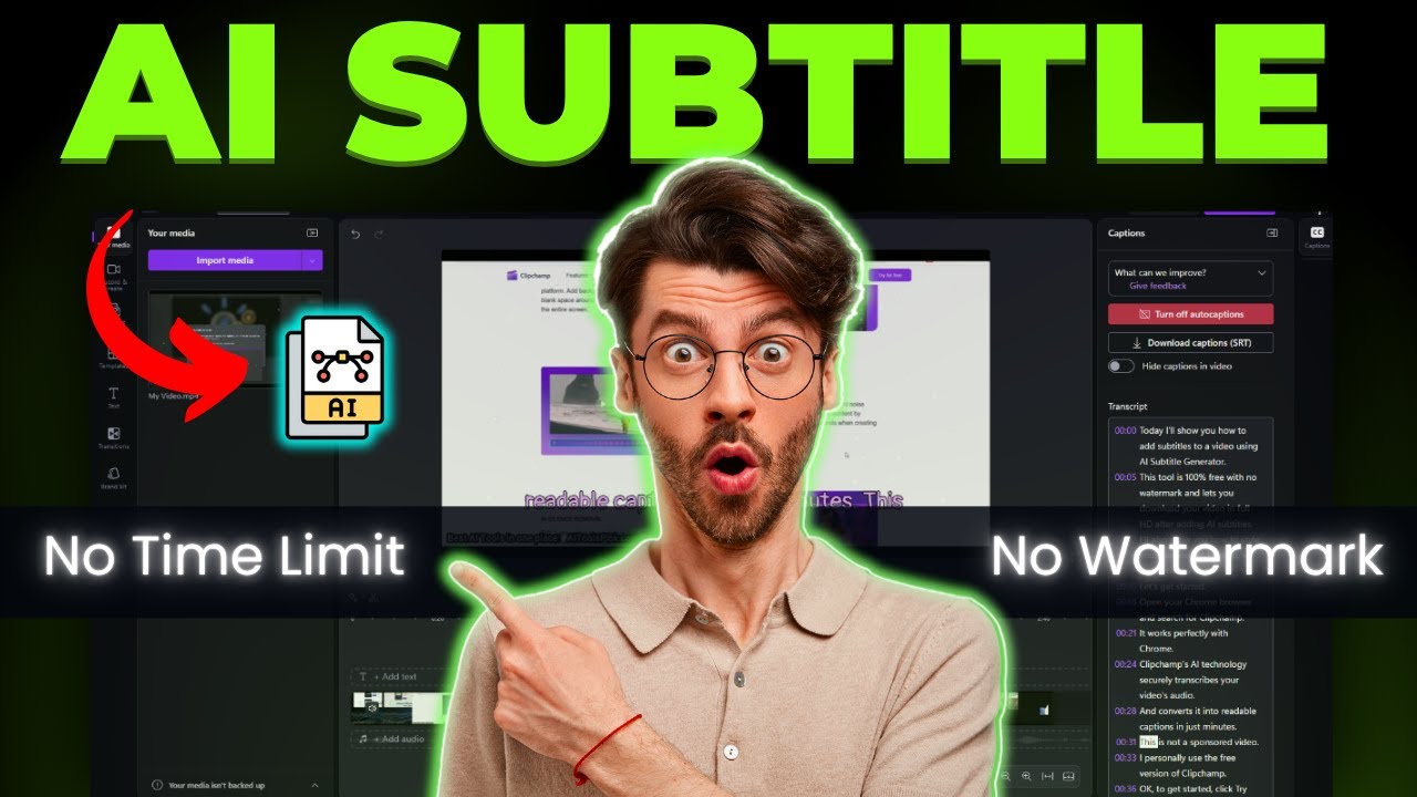 Add Subtitles To Video [100% Free] ✅ AI Subtitle Generator  - Clipchamp
