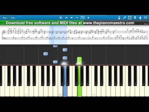 Sonata No 16 K545, 2nd Movement  - Wolfgang Amadeus Mozart -- piano lesson with Synthesia