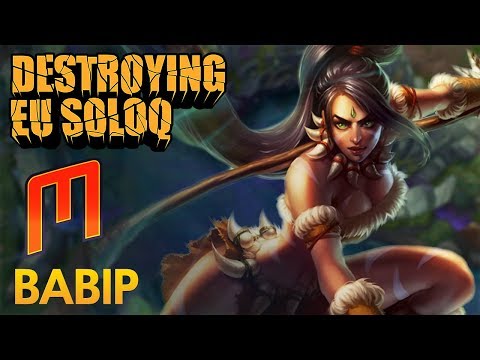 Destroying EU SoloQ:  MAMMOTH Babip - Nidalee Jungle - KDA 20/3/11