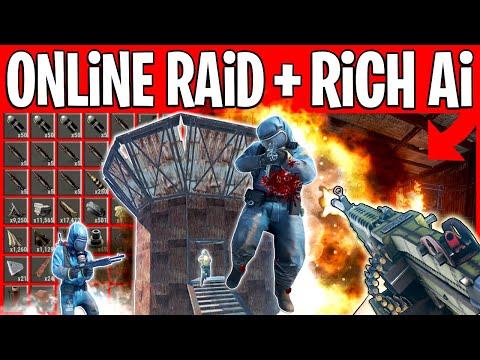 Rust ONLINE RAID + Raiding RICH Ai BASES?! (Modded Rust Raids PvP)