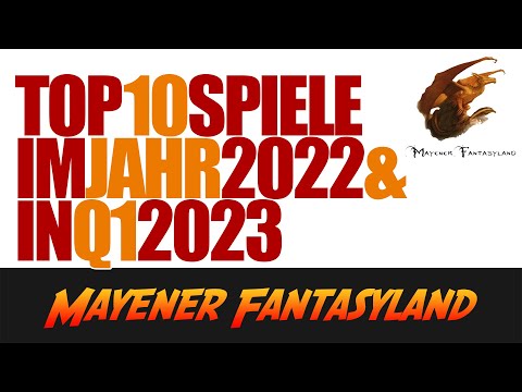 Top 10 Brettspiele 2022 und im 1. Quartal 2023 im Mayener Fantasyland