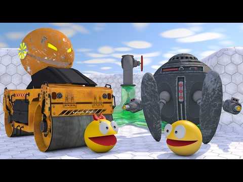 Pacman vs Monsters Compilation | Pacman Universe – Mechanical Environment 3D Animation
