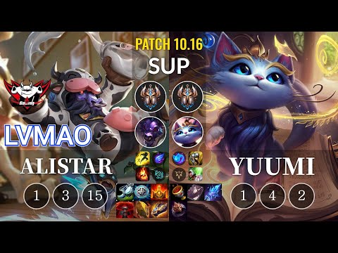 JDG LvMao Alistar vs Yuumi Sup - KR Patch 10.16