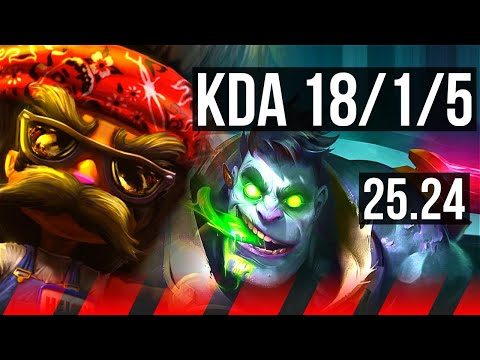 HEIMERDINGER vs DR. MUNDO (TOP) | Good KDA: 18/1/5, 92K damage | EUW Master | 25.24