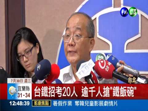 台鐵招考20服務員 逾千人搶報名