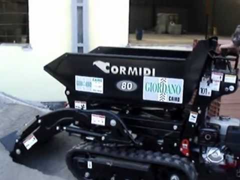 MOTOCARRIOLA CINGOLATA CORMIDI 13.80 AUTOCARICANTE SCARICO ALTO - da Giordano Cairo - video 3