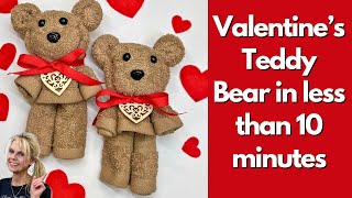 DIY Valentines Teddy Bear in Less than 10 Minutes/Craft fair ideas