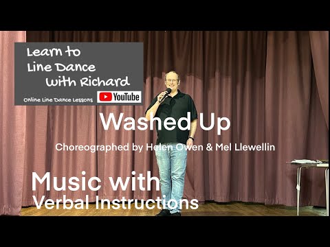IMPROVER LINE DANCE LESSON 62 - Washed Up - Part 2 - Music with verbal instruction