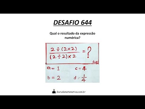 DESAFIO 644 - QUAL O RESULTADO DA EXPRESSÃO NUMÉRICA?