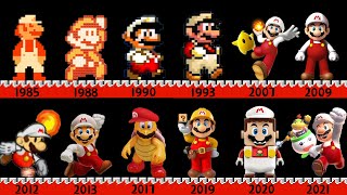 Evolution of Fire Mario (Game and LEGO)