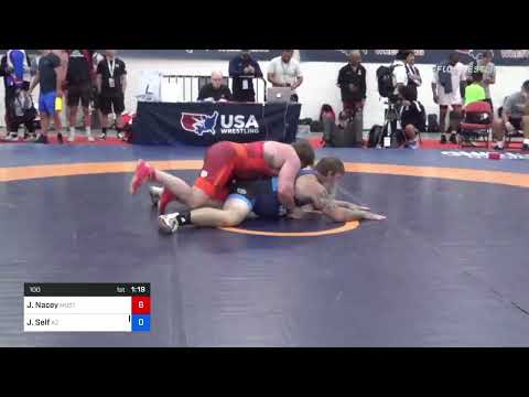 100 Lbs Semifinal - Joshua Nacey, Mustang Wrestling Club Vs James Self, Arizona De3b