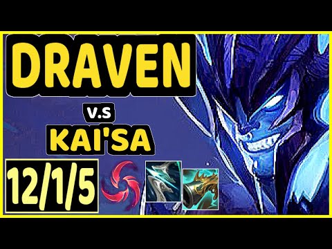 LOST (DRAVEN) vs KAI'SA - 12/1/5 KDA BOTTOM ADC GAMEPLAY - NA Ranked DIAMOND