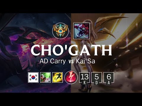 Cho'Gath Bot vs Kai'Sa - KR Challenger Patch 8.22