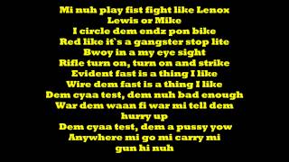 Vybz Kartel - Cya Test We Lyrics [Phase One Riddim] August 2014