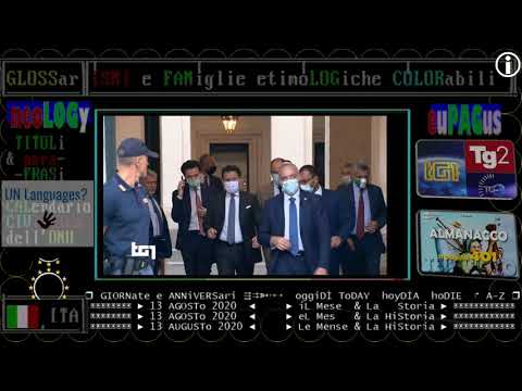 §.1B/* TG1 sera 13 agosto 2020 ARCHIVIAZIONE LAMPO: premier stamane era indagato di pandemia colposa
