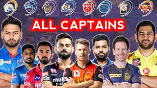 IPL 2021 - ALL TEAMS CAPTAIN LIST | CSK, DC, MI, RCB, PBKS, RR, KKR, SRH | IPL 2021 CAPTAINS