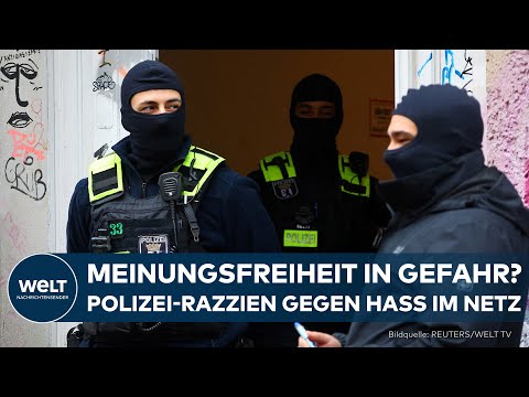 Video Thumbnail: HASS IM NETZ: Polizei startet bundesweite Razzien gegen rechtsextreme Hetze und Beleidigung