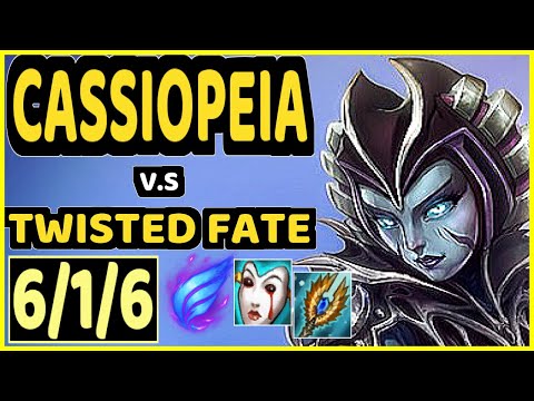 BACA (CASSIOPEIA) vs TWISTED FATE - 6/1/6 KDA MID GAMEPLAY - EUW Ranked GRANDMASTER