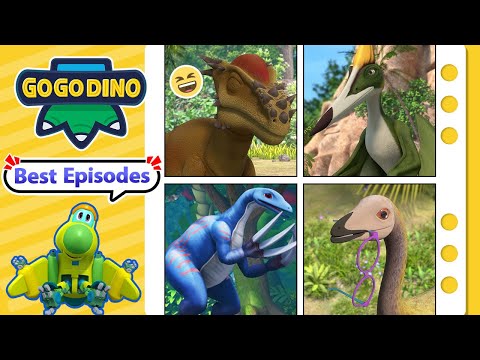 【GOGODINO】Best Ping Meets Dino World | Pteranodon, Therizinosaurus | Cartoon | Dinosaurs for Kids