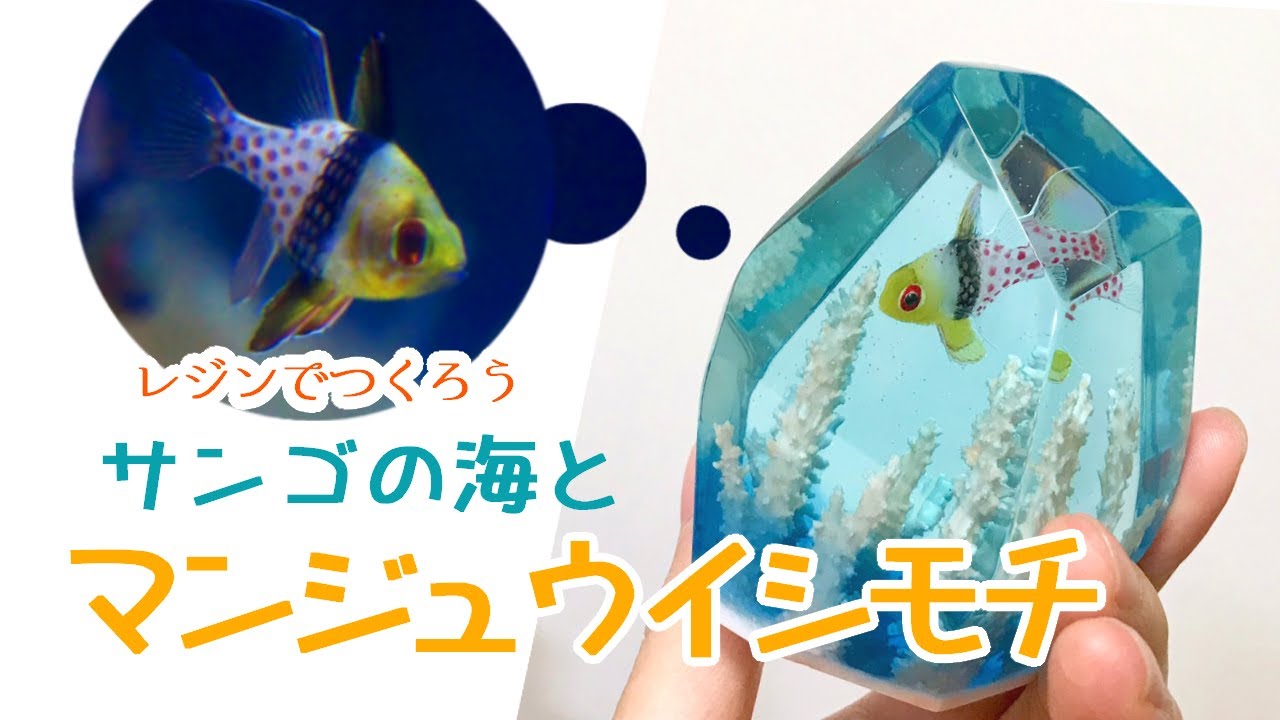 【2液レジン】マンジュウイシモチをつくろう/How to make pajamas cardinal fish with resin.
