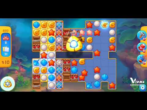 Fishdom. 8512 level no boosters and diamonds. 16 moves