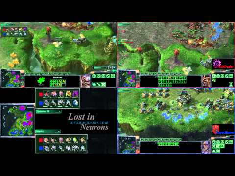 SC2 Split Screen FruitDealer(Z) v SlayerSBoxer(T) Game 1 with Commentary (Blizzcon 2010 Showmatch)