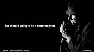 Leonard Cohen -  Everybody Knows (Lyric video)