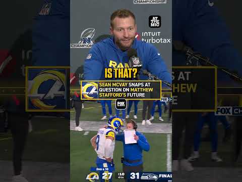 Sean McVay dismisses question about Matthew Stafford’s future 😕 #NFL #Rams #football #NFC