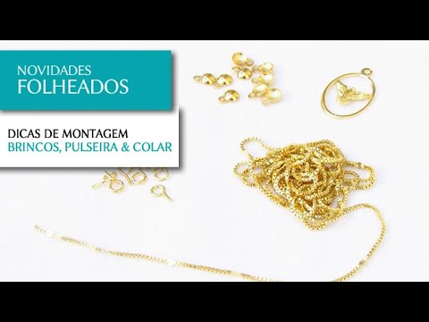 Novos Acessórios Folheados para montagem de Semijoias - Pedra Mística