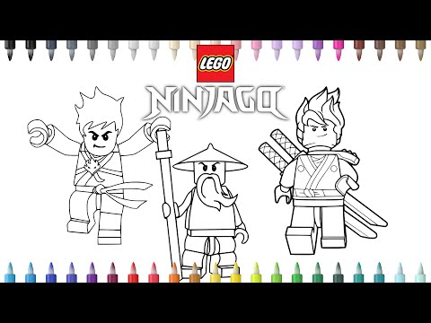 LEGO Ninjago NEW Coloring Pages / How to draw All characters from LEGO / NCS