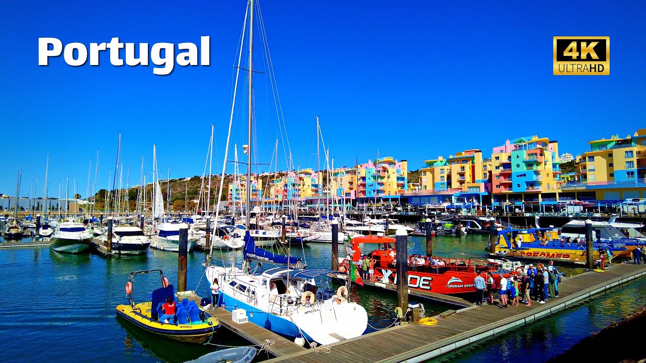 Embark on a walking tour around Albufeira Marina.