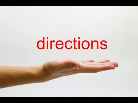 How to Pronounce directions - American English