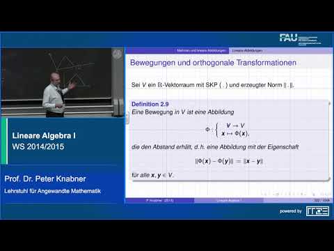 Lineare Algebra I -Vorlesung 14 - Lineare Abbildungen und ihre Matrizendarstellung