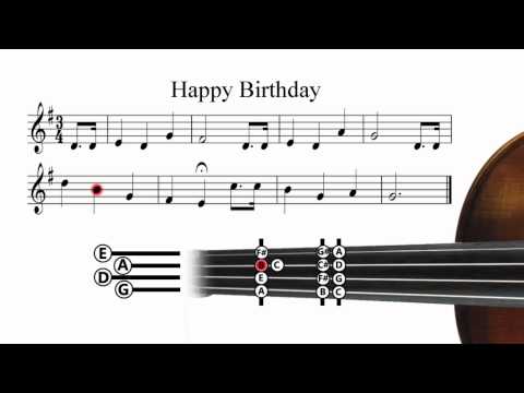 Happy Birthday - Violin Tutorial