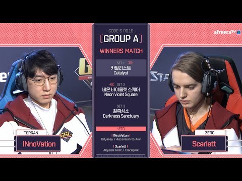 [2018 GSL Season 1]Code S Ro.16 Group A Match3 INnoVation vs Scarlett