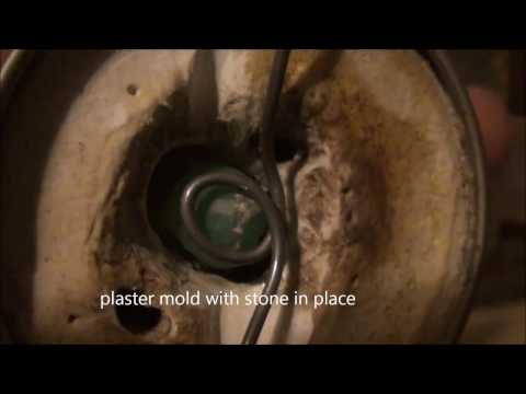 casting jewelry with gemstones in place