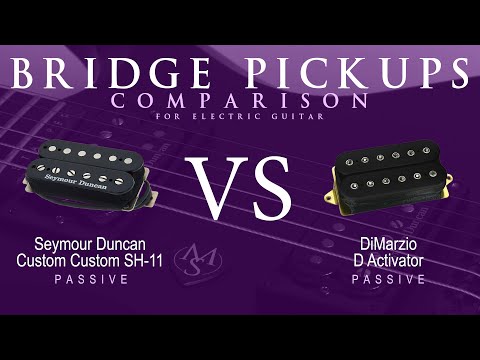 Seymour Duncan CUSTOM CUSTOM SH-11 vs DiMarzio D ACTIVATOR - Passive Bridge Pickup Guitar Comparison