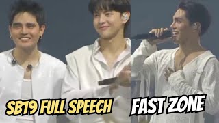 SB19 Full Speech at 7th Anniversary Fast Zone Concert with Francis Libiran