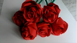 How to make paper roses . Valentines Day, Mother's Day , B-days. DIY paper roses tutorial