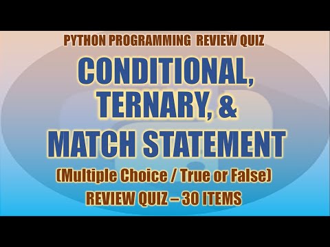 Python Conditional Ternary And Match Statement Review Quiz Python Programming Tutorial Series