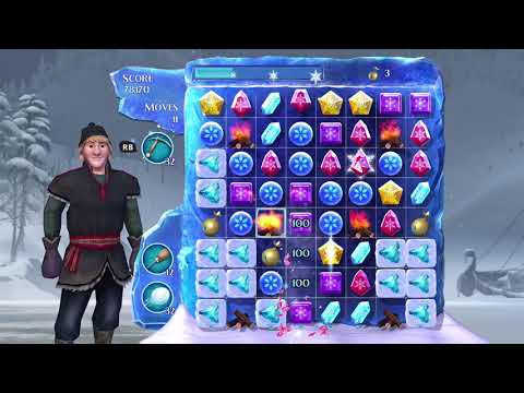 Frozen Free Fall: Snowball Fight Level 233 Walkthrough, No Power Ups