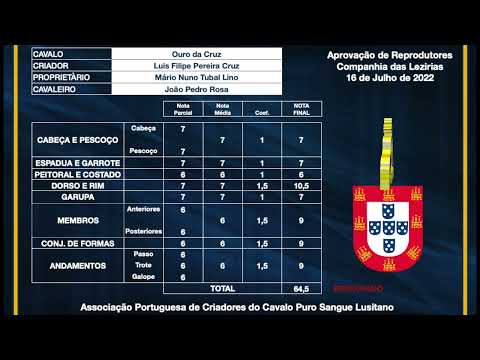 220716 23 Ouro da Cruz Aprovação de Garanhões