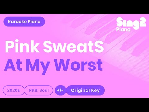 Pink Sweat$ - At My Worst (Karaoke Piano)