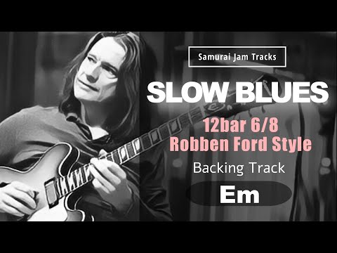 SLOW BLUES Backing Track in Em - Robben Ford Style -