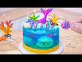 Fresh Miniature Ocean Mermaid Jelly Cake Decorating Idea For Summer Miniature Jello Cake Recipe