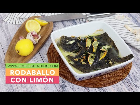RECETA MUY FÁCIL DE RODABALLO AL HORNO CON LIMÓN | Rodaballo al horno con refrito de ajos