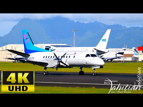 February 5, 2023: Air Rarotonga's SAAB 340 reg #E5EFS was seen departing Tahiti Int'l