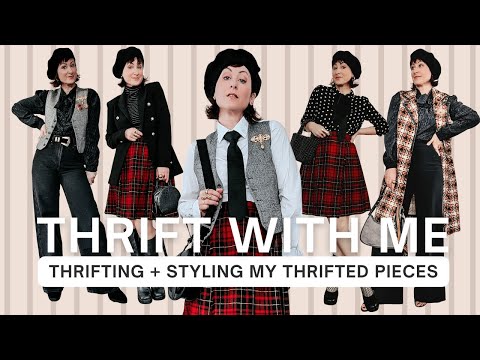Thrift With Me + Styling Thrifted Looks (Vintage!) #thrifthaul #thriftshopping #thrifted