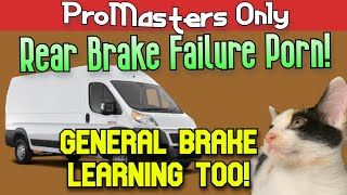 Ram Promaster rear brake carnage and general learning. Lubing rear caliper slides. So much FUN!