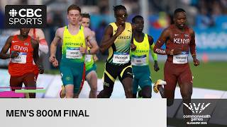Men's 800m track final from Day 9 of 2026 Commonwealth Games